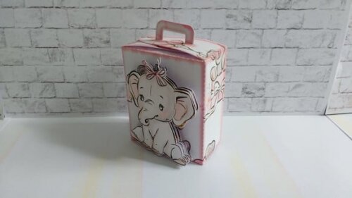 Leve + 13 Arquivo de Corte - Elefantinho Rosa 2