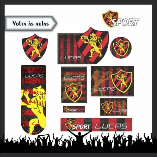 Leve + 13 Arquivo de Corte - Etiqueta Escolar (sport) a