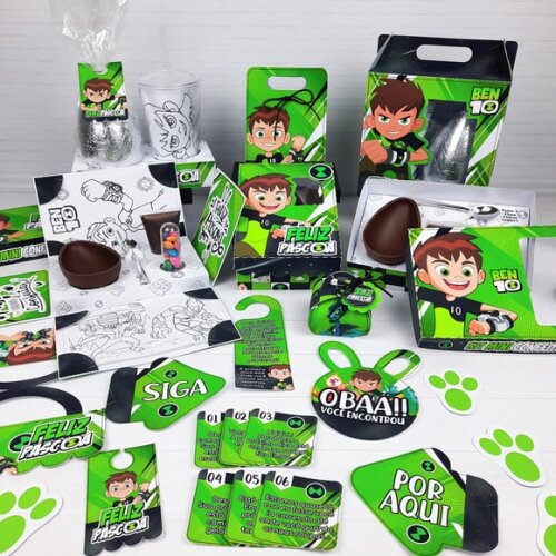 Leve + 13 Arquivo de Corte - Kit Páscoa (Ben 10) 1