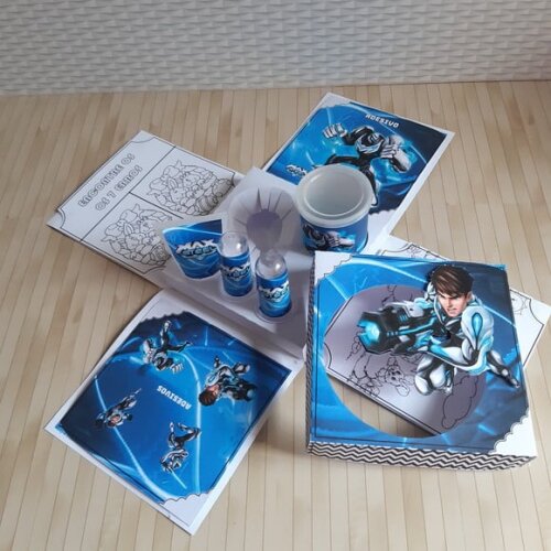 Leve + 13 Arquivo de Corte - Kit Páscoa (Max Steel) 1