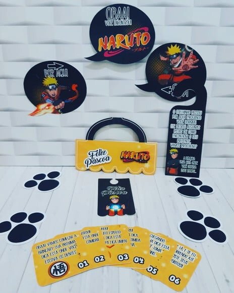 Leve + 13 Arquivo de Corte - Kit Páscoa (Naruto) 2