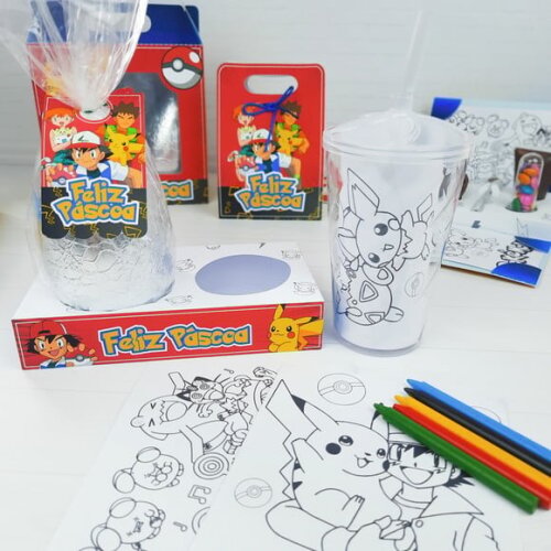 Leve + 13 Arquivo de Corte - Kit Páscoa (Pokémon) 1