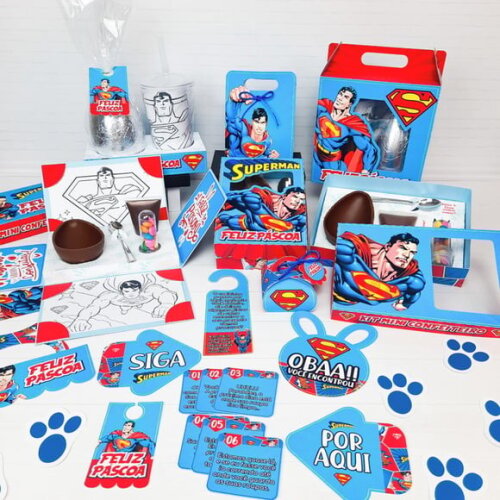 Leve + 13 Arquivo de Corte - Kit Páscoa (Super Homem) 1