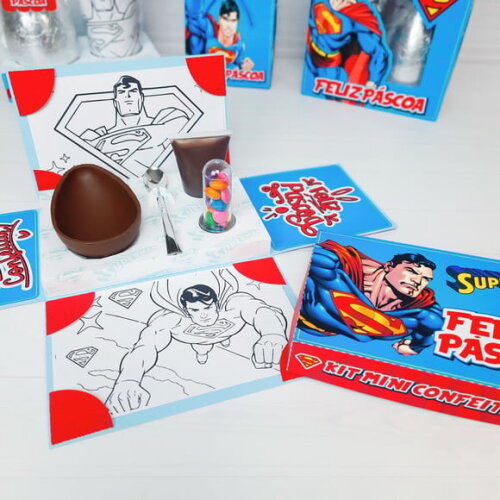 Leve + 13 Arquivo de Corte - Kit Páscoa (Super Homem) 1