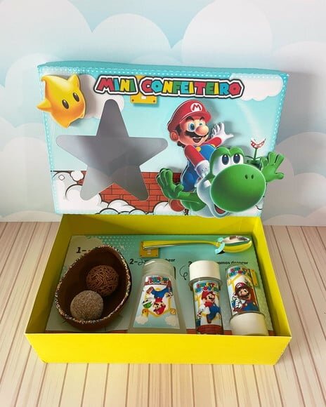 Leve + 13 Arquivo de Corte - Mini Confeiteiro (super Mario) 1