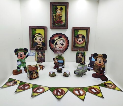 Leve + 13 Arquivo De Corte - Safari Do Mickey 2