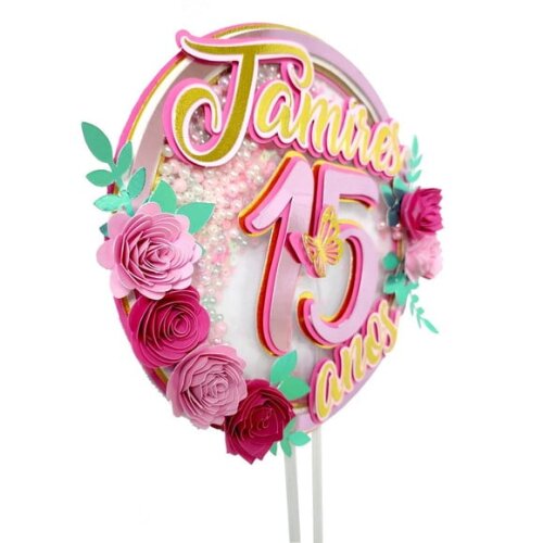 Leve + 13 Arquivo de Corte - Topo de Bolo (15 Anos) 2