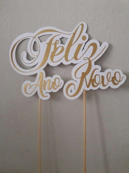 Leve + 13 Arquivo de Corte - Topo de Bolo (ano Novo) 2