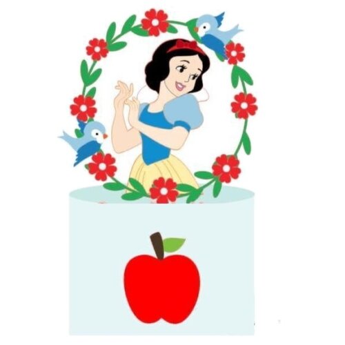 Leve + 13 Arquivo de Corte - Topo de Bolo (branca de Neve) 13