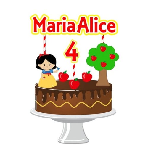 Leve + 13 Arquivo de Corte - Topo de Bolo (branca de Neve) 9