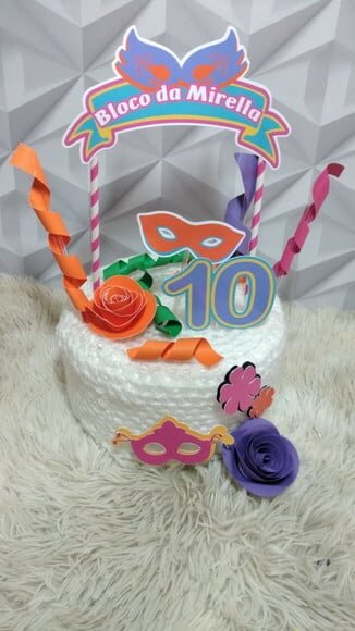 Leve + 13 Arquivo de Corte - Topo de Bolo (Carnaval) 3