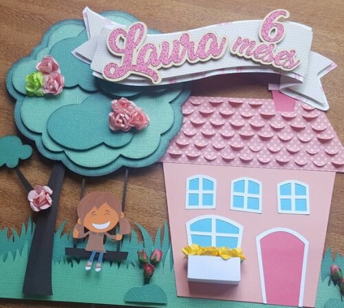 Leve + 13 Arquivo de Corte - Topo de Bolo (Casa) 1