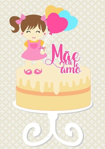 Leve + 13 Arquivo de Corte - Topo de Bolo (dia das Mães) 18