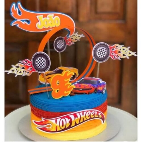 Leve + 13 Arquivo de Corte - Topo de Bolo (Hot Wheels) 1