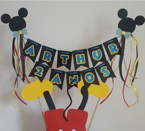 Leve + 13 Arquivo de Corte - Topo de Bolo (Mickey) 1