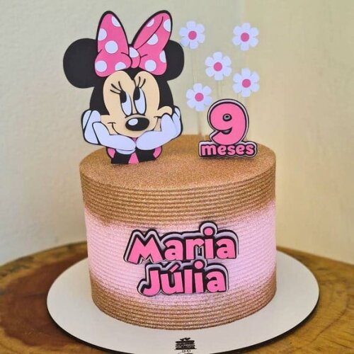 Leve + 13 Arquivo de Corte - Topo de Bolo (Minnie) 2