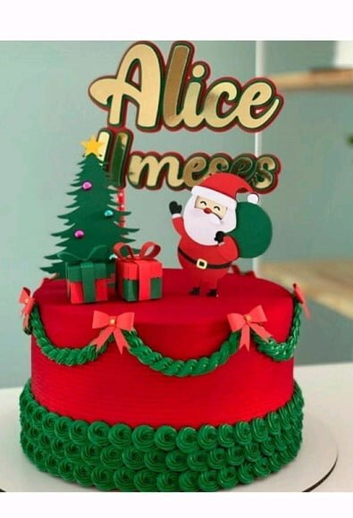Leve + 13 Arquivo de Corte - Topo de Bolo (Natal) 6