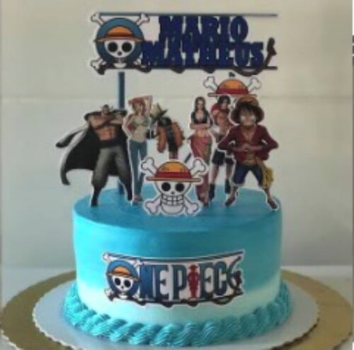 Leve + 13 Arquivo de Corte - Topo de Bolo (one Piece) 6