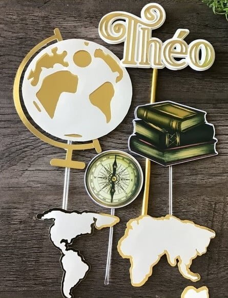 Leve + 13 Arquivo de Corte - Topo de Bolo (viagem) 6