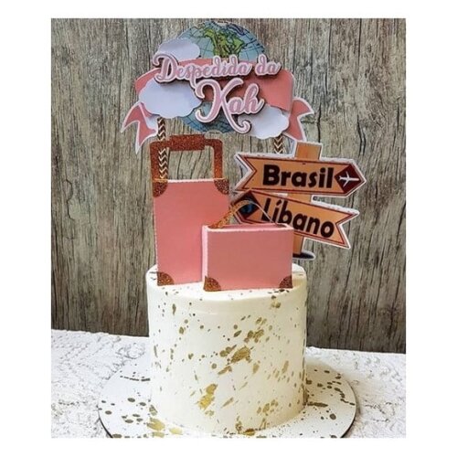 Leve + 13 Arquivo de Corte - Topo de Bolo (viagem) 5