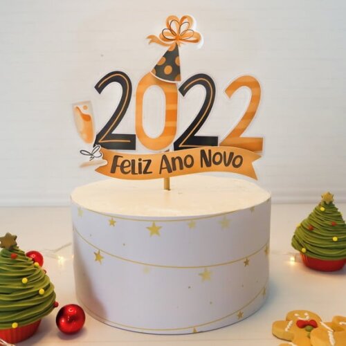 Leve + 13 Arquivo de Corte - Topos de Bolo Ano Novo 2022