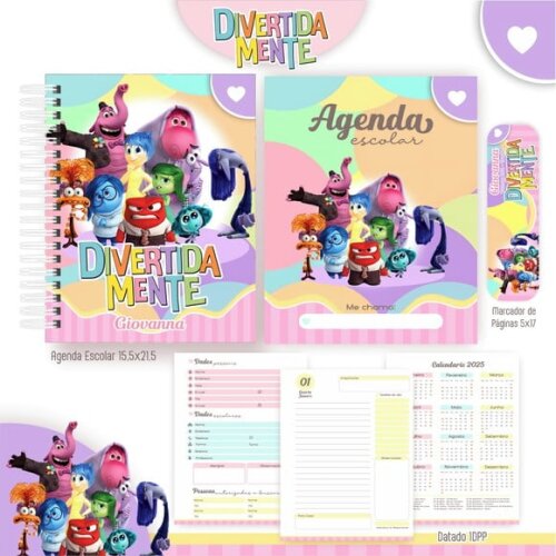Leve + 13 Arquivo Digital - Etiqueta Escolar (divertidamente) D