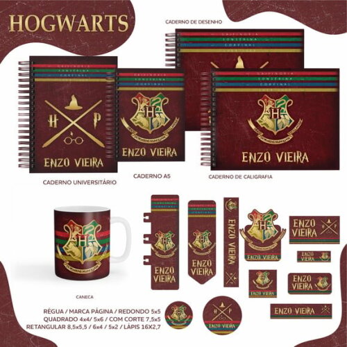 Leve + 13 Arquivo Digital - Etiqueta Escolar (harry Potter) F