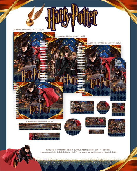 Leve + 13 Arquivo Digital - Etiqueta Escolar (harry Potter) I