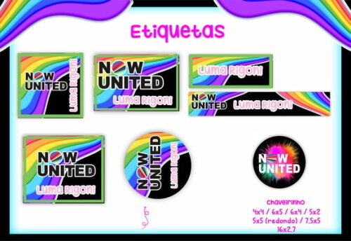 Leve + 13 Arquivo Digital - Etiqueta Escolar (Now United) A