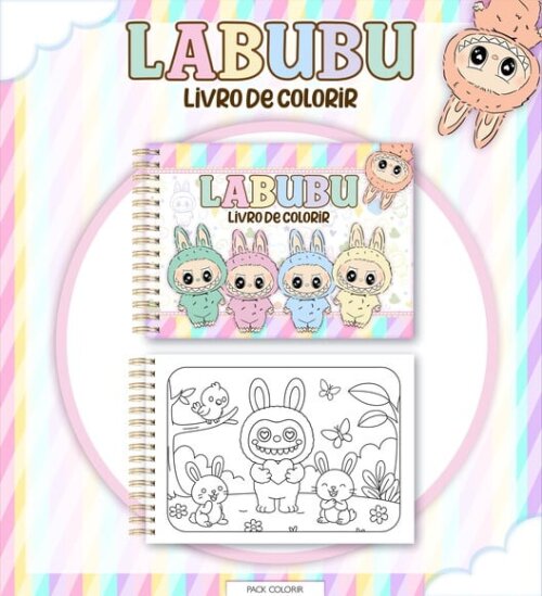 Leve + 13 Arquivo Digital - Livro de Colorir (labubu) 1