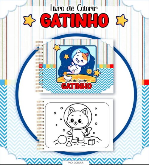 Leve + 13 Arquivo Digital - Livro de Colorir (gatinhos) 1