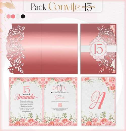 Leve + 13 - Arquivo de Corte - Convite 15 Anos 6