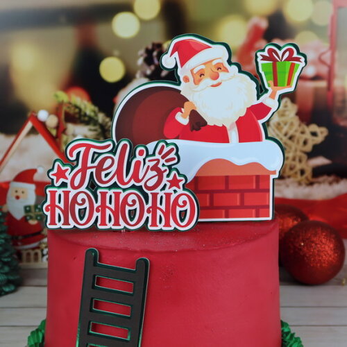 Leve + 13 - Arquivo de Corte - Topo de Bolo (natal) 125
