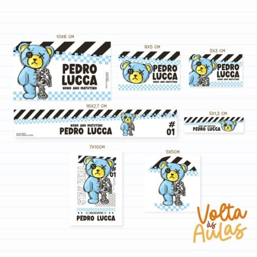 Leve + 13 Arquivo de Corte - Etiqueta Escolar (teen) I