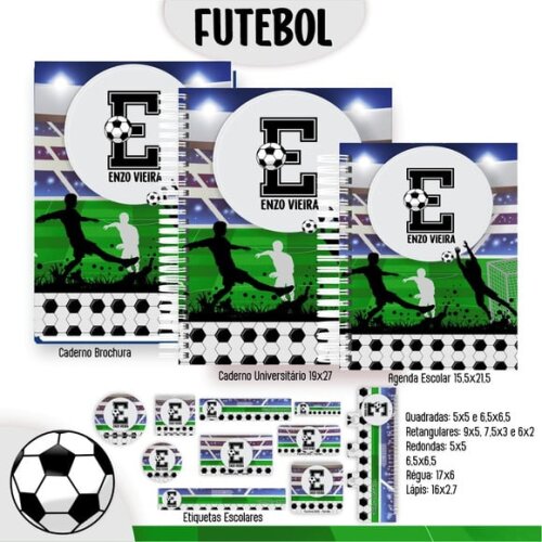 Leve + 13 Arquivo Digital - Etiqueta Escolar (futebol) G