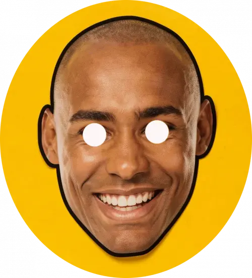 Máscara com sua foto