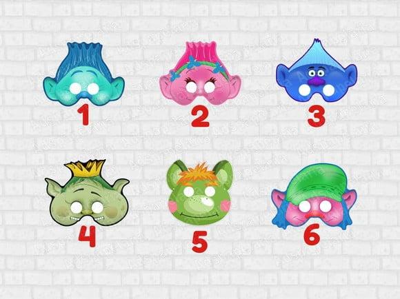 Máscara de Papel Trolls