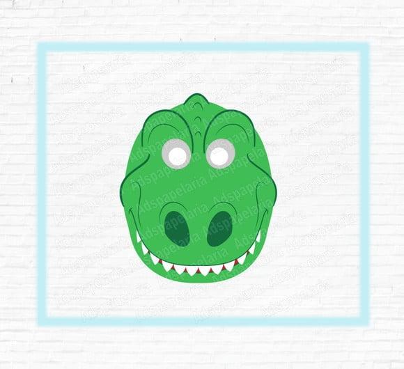Mascaras de Papel Dinossauro