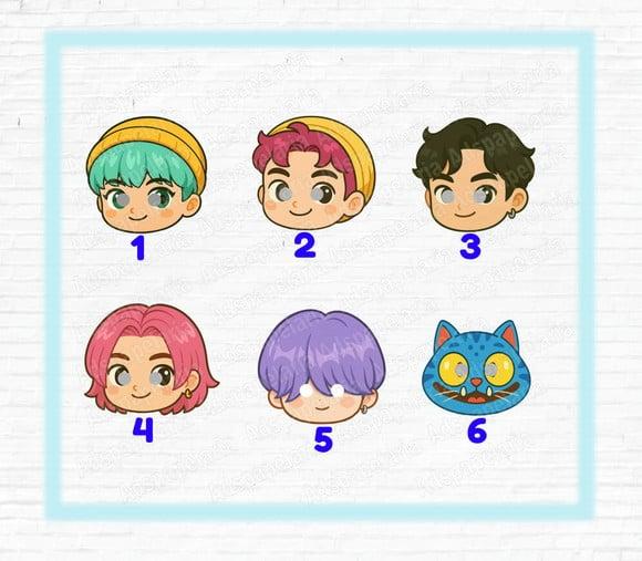 Máscaras de Papel Guerreiras do Kpop Saja Boys