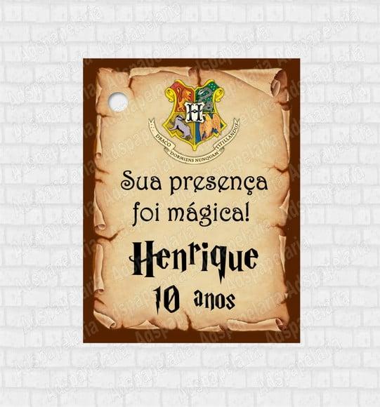 Tag Agradecimento Harry Potter
