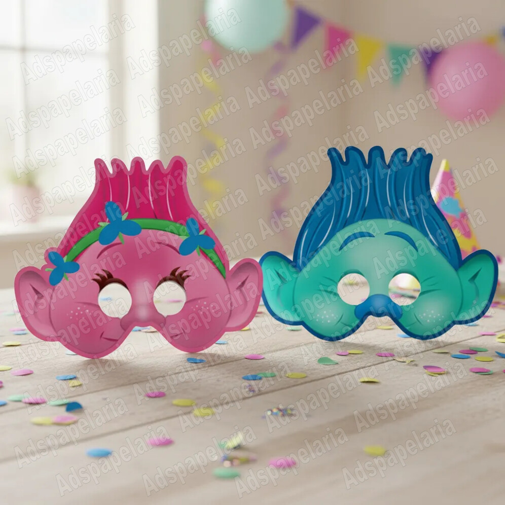 Máscara de Papel Trolls