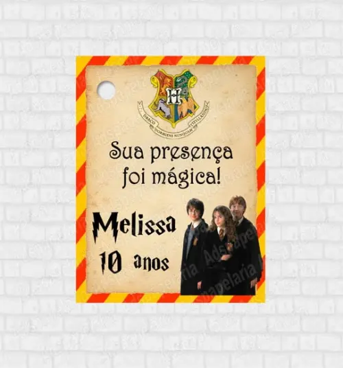Tag de Agradecimento Harry Potter