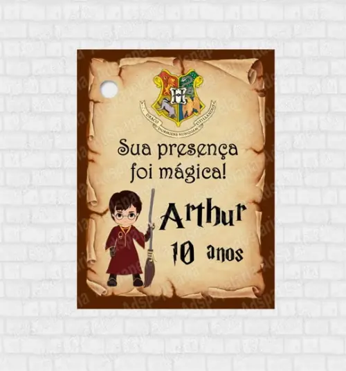 Tag de Agradecimento - Harry Potter