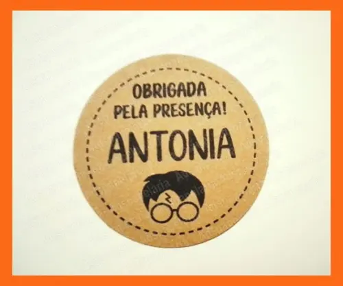 30 Tags de Agradecimento Kraft - Harry Potter