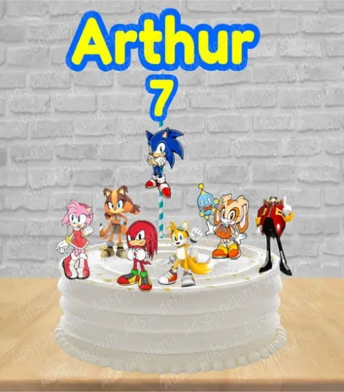 Topo de Bolo Sonic