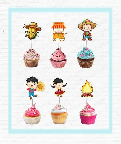 20 toppers para Doces Festa Junina e Julina e São João