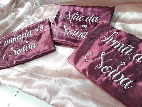 03 unidades de robes vinho mão cunhada irmã