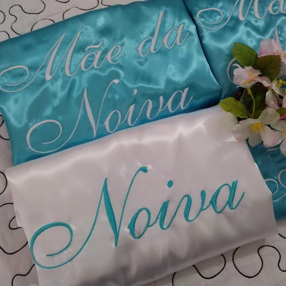 1 Robe hobby roupão bordado noiva madrinha tiffany branco