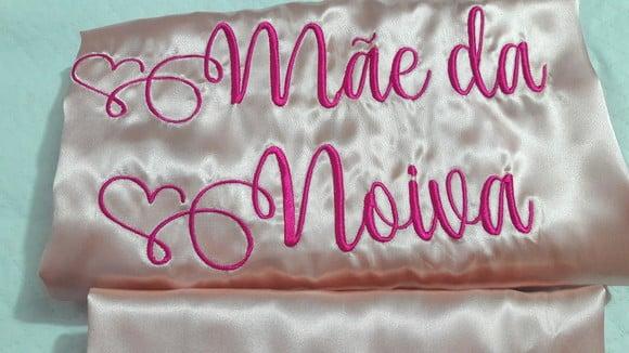 1 Robe Mãe Noiva Madrinha Casamento Hobby Roupão Bordado