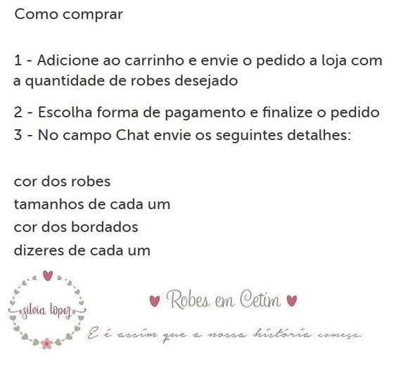 1 Robe Mãe Noiva Cetim Elastano Renda Bordado Personalizado